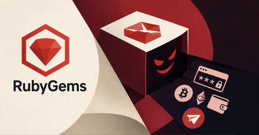 16 Typosquatted RubyGems-pakketten stelen browsergegevens en crypto wallets