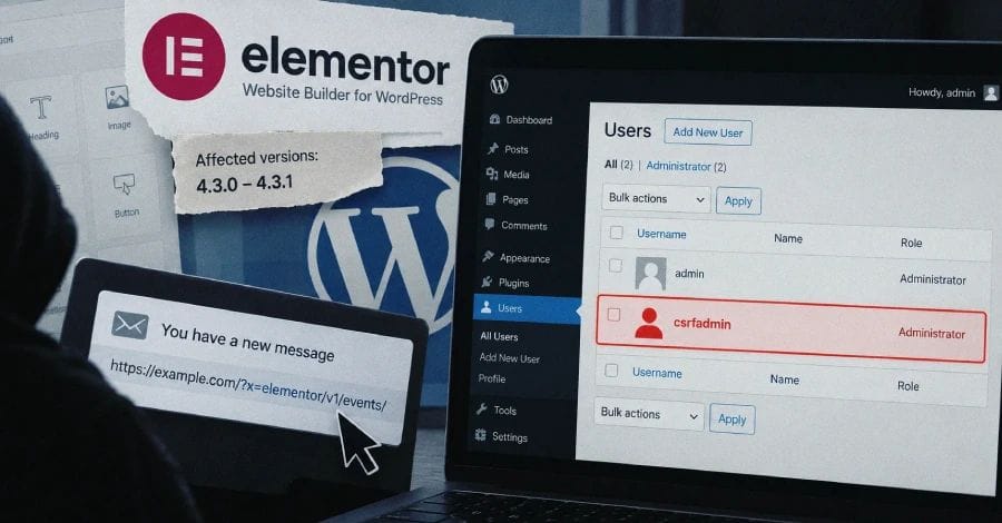 Kritieke CSRF-kwetsbaarheid in Elementor plugin laat overname WordPress-sites toe