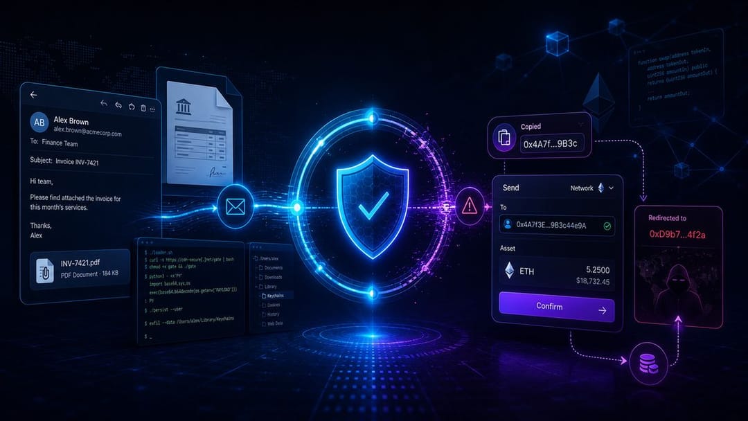 Legitieme e-mails en gehijackte betalingen in twee aanvalsketens H1 2026