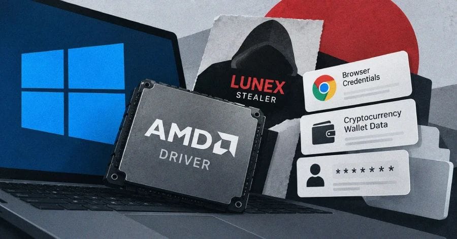 Lunex Stealer misbruikt AMD-driver om beveiliging uit te schakelen en browsergegevens te stelen