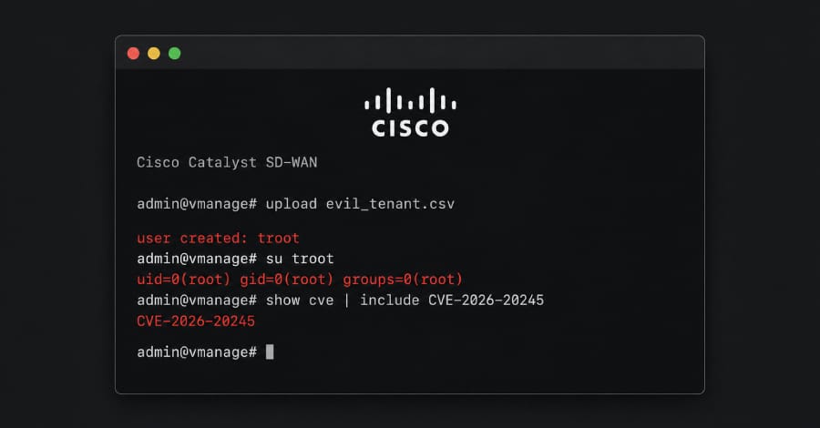 Zero-day kwetsbaarheid in Cisco Catalyst SD-WAN misbruikt voor root-toegang